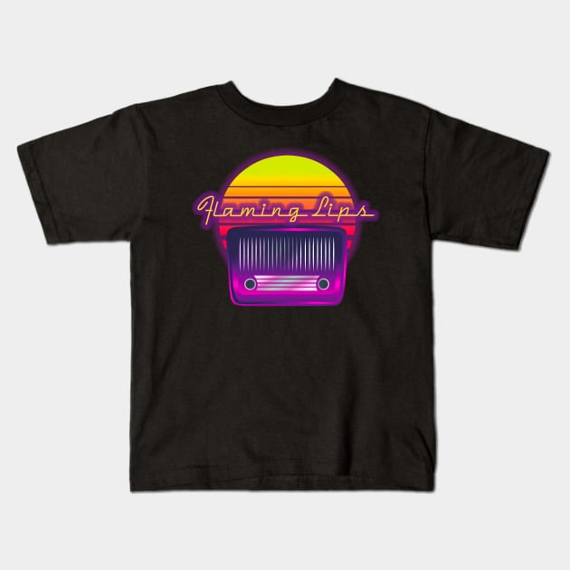 flaming lips retro Kids T-Shirt by guemudaproject